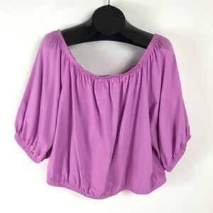 Old Navy Off-Shoulder Top Women's Plus XXL Purple 100% Cotton Summer Boho NWT